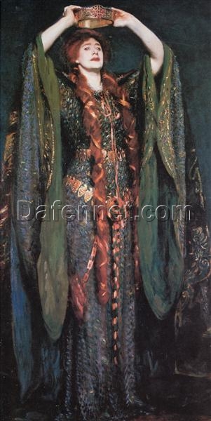 John Singer Sargent ‘Ellen Terry as Lady Macbeth’ Realism Portrait – Fine Art Reproduction on Canvas