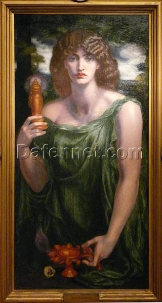 Mythological Painting Reproduction: Dante Gabriel Rossetti’s Mnemosyne – Romantic Oil Artwork