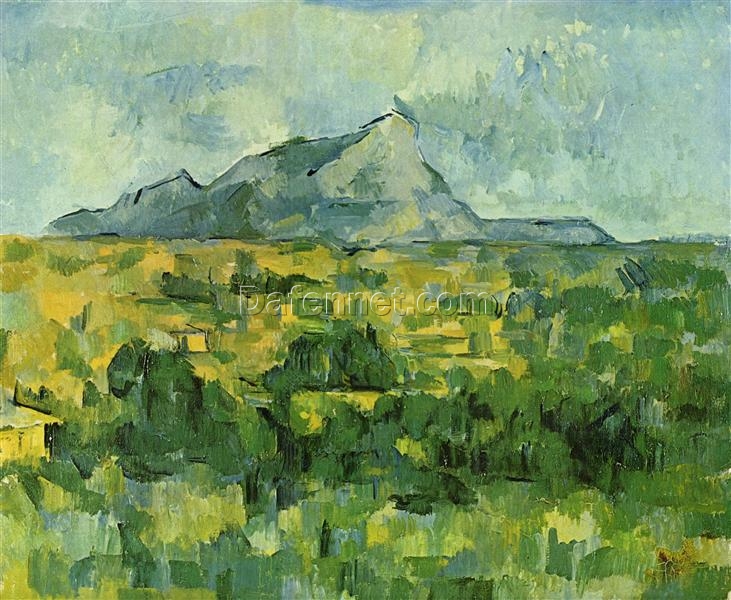 Mont Sainte-Victoire” (1906) – Final Period Landscape by Paul Cézanne, Oil on Canvas