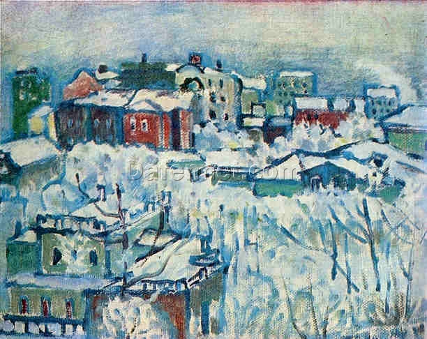 Wassily Kandinsky – Moscow. Smolensky Boulevard. Study (1916) – A Moment of Urban Transformation in Post-Impressionism