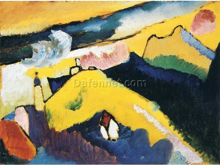 Wassily Kandinsky – Mountain Landscape with Church (1910) – Expressionist Landscape