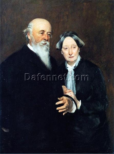 Oil Painting Inspired by John Singer Sargent’s Mr. and Mrs. John W. Field – Realistic Portrait Art on Canvas