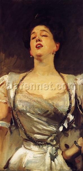 John Singer Sargent ‘Mrs. George Batten’ Portrait – 1897 Realist Oil Painting on Canvas