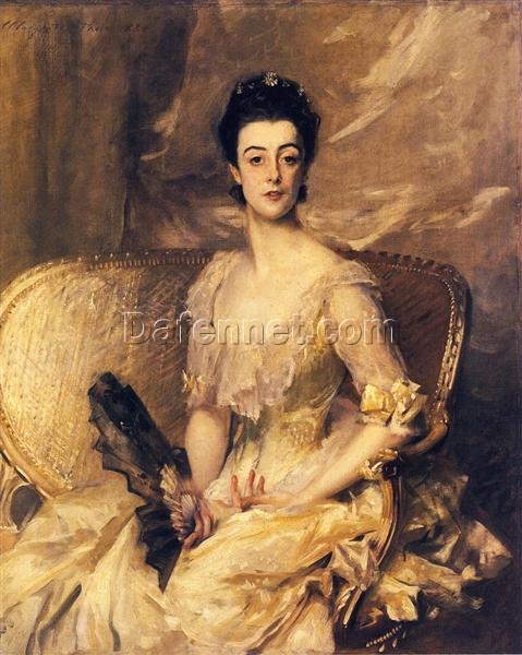 John Singer Sargent ‘Mrs. Thomas Wodehouse Legh’ Realism Portrait – Fine Art Reproduction on Canvas