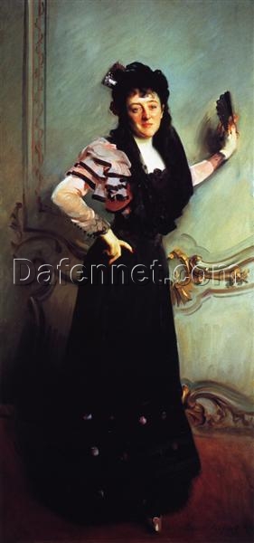 1896 Portrait of Mrs. Walter Bacon (Virginia Purdy Barker) – John Singer Sargent Realist Oil on Canvas