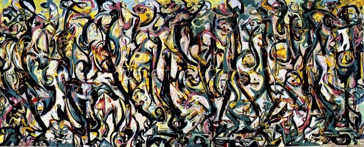 Inspired by Jackson Pollock’s Mural (1943) – Abstract Expressionism Oil on Canvas (247 x 605 cm)