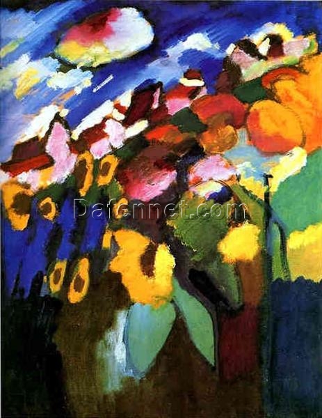 Wassily Kandinsky – Murnau Garden (1909) – Expressionist Garden Landscape on Wood