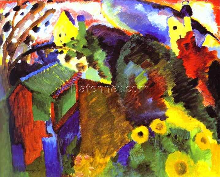 Wassily Kandinsky – Murnau Garden (1910) – Vibrant Landscape Painting in Oil