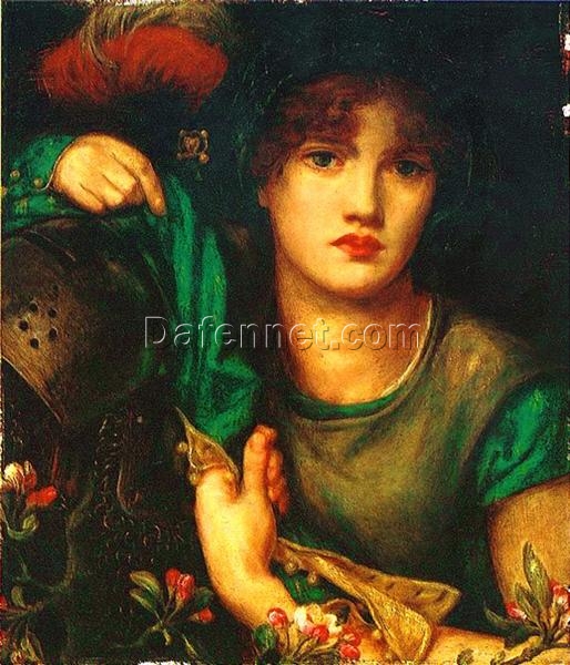 Romanticism Portrait Oil Painting: My Lady Greensleeves by Dante Gabriel Rossetti – Fine Art Reproduction