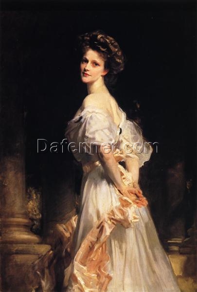 John Singer Sargent ‘Nancy Astor’ Realism Portrait – Fine Art Reproduction on Canvas