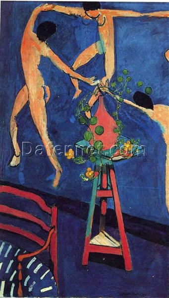 Henri Matisse Inspired Interior Painting – Nasturtiums with ‘The Dance’ (II) (1912) – Hand-Painted Oil on Canvas