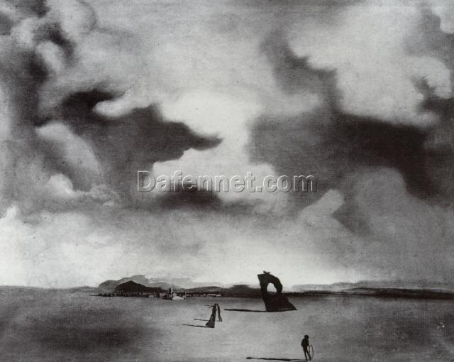 Surreal Night Landscape Inspired by Salvador Dali – Night Spectre on the Beach