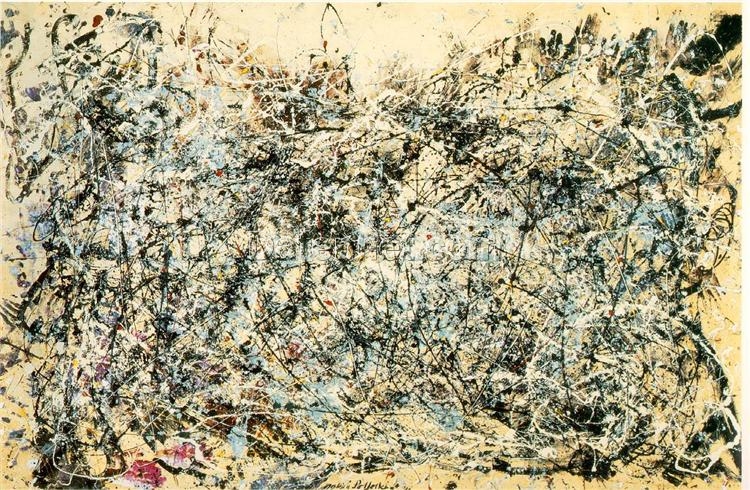 Inspired by Jackson Pollock’s No. 1 (1948) – Action Painting Reproduction (Oil on Canvas)