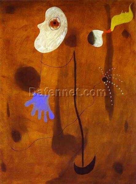 Inspired by Joan Miró’s Untitled (1925) – Abstract Surrealist Figurative Oil Painting (130 x 97 cm)