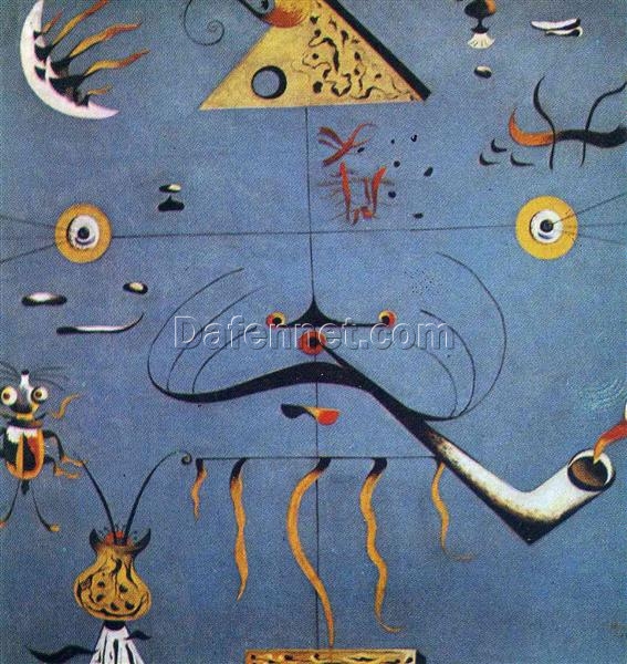 Inspired by Joan Miró’s Catalan Peasant Head (1924-1925) – Abstract Surrealist Figurative Oil Painting