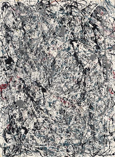 Inspired by Jackson Pollock’s Number 19 (1948) – Drip Period Abstract Oil Painting Reproduction