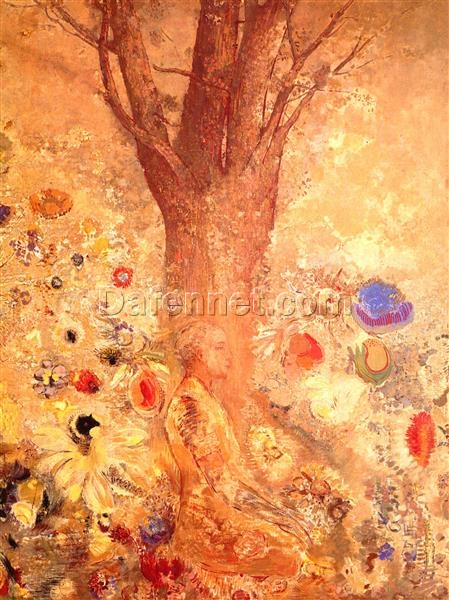 Symbolist Religious Masterpiece – Buddha in His Youth, 1904 by Odilon Redon, High-Quality Replica