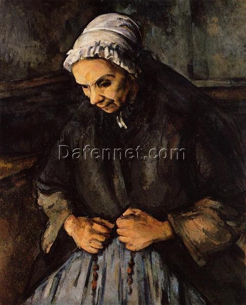 1896 “Old Woman with a Rosary” – Post-Impressionist Portrait by Cézanne | National Gallery