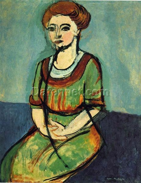 Henri Matisse Inspired Expressionist Portrait – ‘Olga Merson’ (1910) – Hand-Painted Oil on Canvas