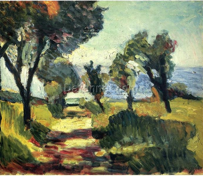 Henri Matisse Inspired Impressionist Landscape – ‘Olive Trees’ (1898) – Hand-Painted Oil on Canvas