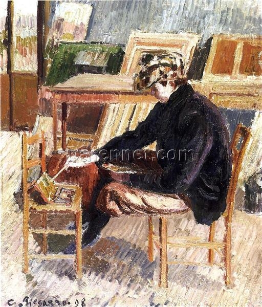 Paul, Study” (1898) – Original Oil Portrait by Camille Pissarro