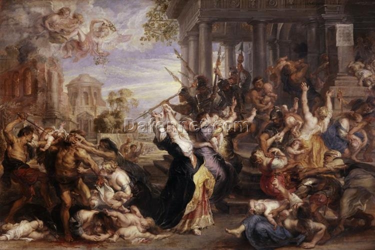 Baroque Art Masterpiece – Massacre of the Innocents by Rubens, High-Quality Oil Painting Reproduction