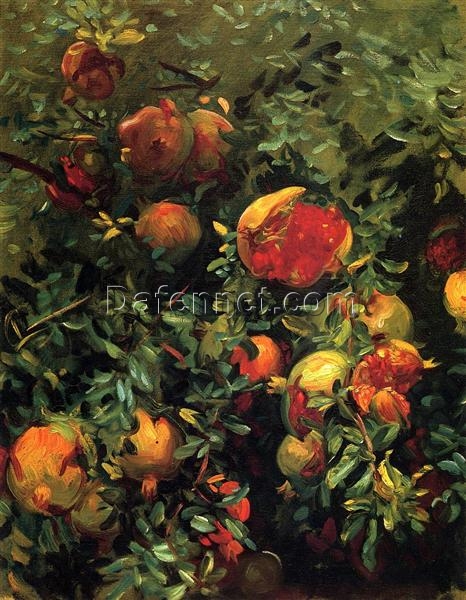 John Singer Sargent Oil Painting – Pomegranates, Majorca, 1908, Realism Landscape