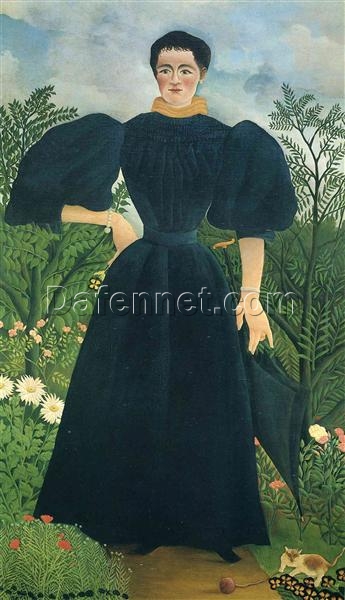 Henri Rousseau “Portrait of a Woman” Oil Painting Reproduction – Naïve Art Portrait on Canvas