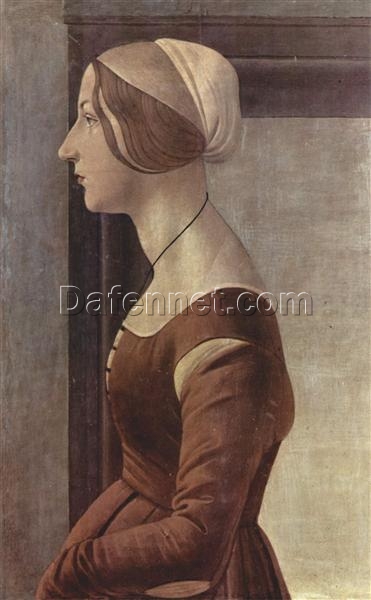 Portrait of a Young Woman by Sandro Botticelli – Early Renaissance Portrait, 1475