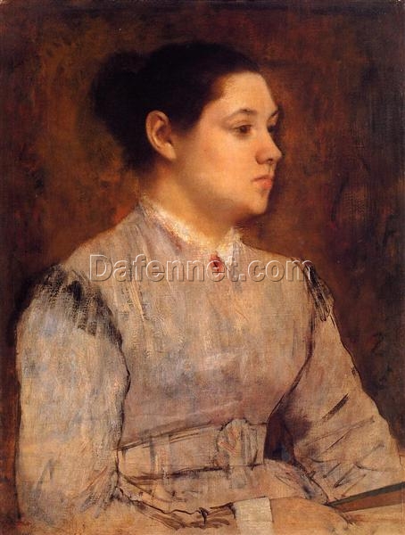 Edgar Degas ‘Portrait of a Young Woman’ (c.1864-1865) – Elegant Impressionist Portrait in Oil