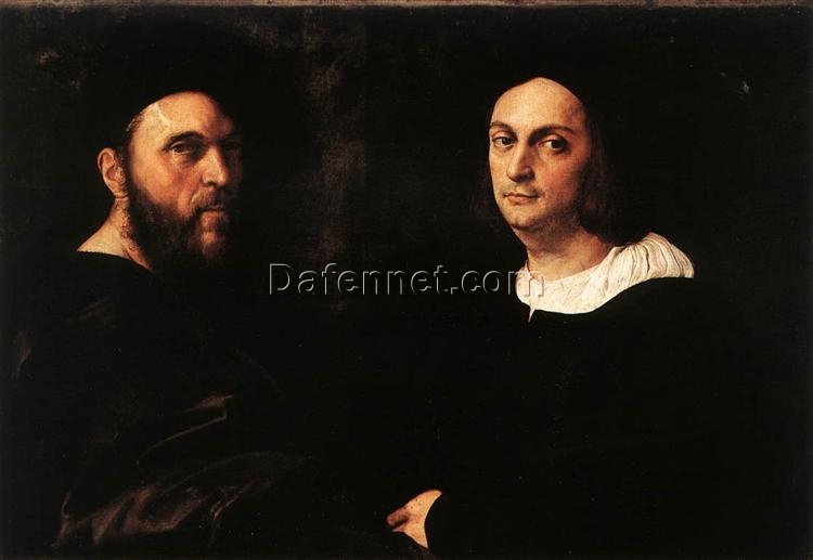 Portrait of Andrea Navagero and Agostino Beazzano (1516) | Raphael High Renaissance Oil Painting