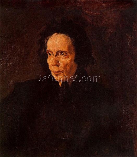 Realistic Portrait Oil Painting Inspired by Pablo Picasso – ‘Portrait of Aunt Pepa’ on Canvas