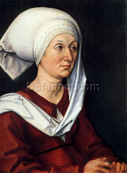 Portrait of Barbara by Albrecht Dürer – 1490 Northern Renaissance Oil Painting on Panel