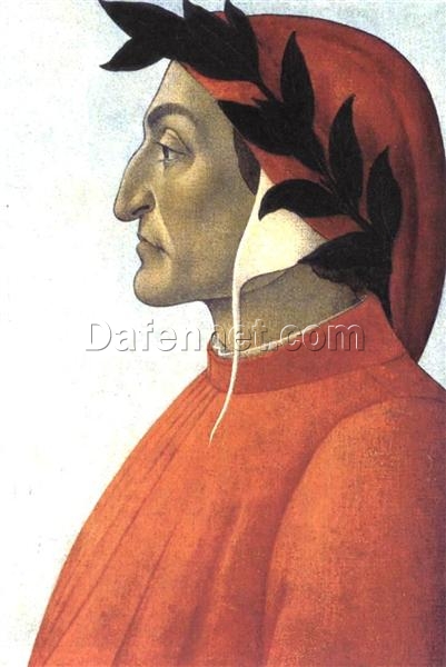 Portrait of Dante by Sandro Botticelli – Early Renaissance Tempera on Canvas, 1495