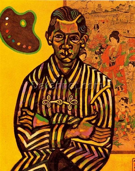 Joan Miró Portrait of E.C. Ricart (1917) – Vibrant Fauvist Portrait | Oil on Canvas Reproduction