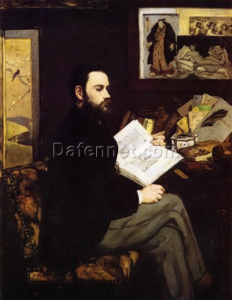 Portrait of Émile Zola – Inspired by Edouard Manet (1868) Realist Oil Painting on Canvas