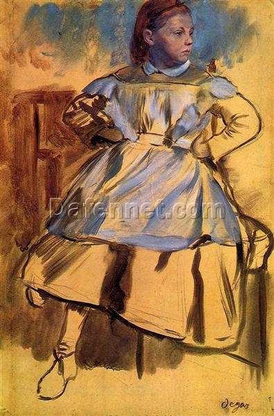 Edgar Degas ‘Portrait of Giulia Bellelli’ – 1859 Sketch Reproduction in Oil on Canvas