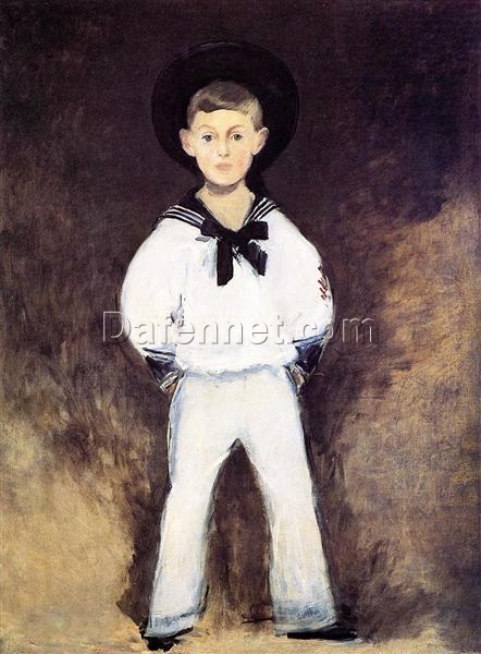 Oil Painting Inspired by Edouard Manet: Portrait of Henry Bernstein as a Child (1881) on Canvas