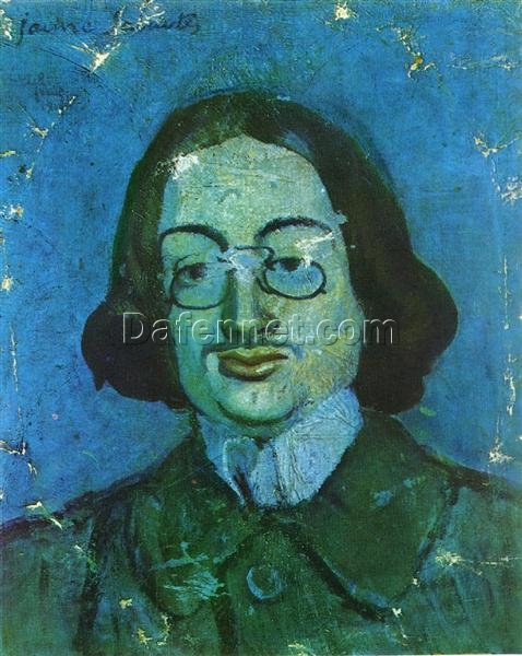 Inspired by Picasso: Portrait of Jaime Sabartes – 1901 Blue Period Oil Painting