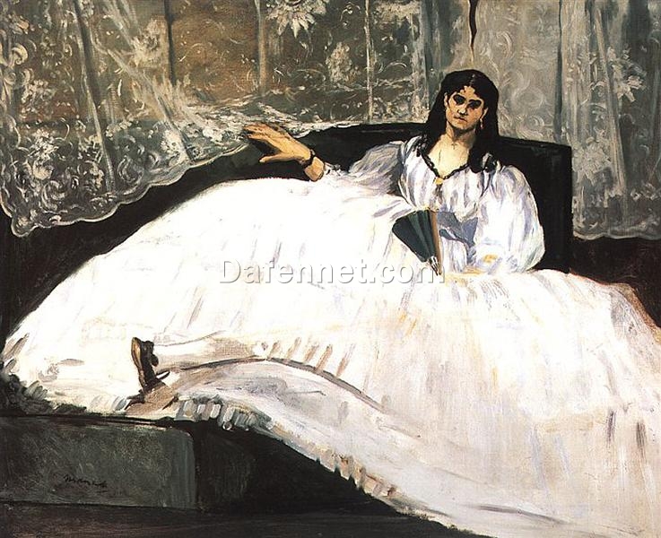 Jeanne Duval, Baudelaire’s Mistress – Inspired by Édouard Manet (1862) Realist Portrait Oil Painting