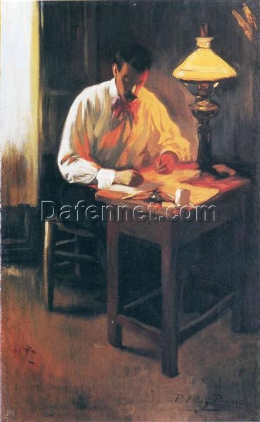 Inspired by Picasso: Portrait of Josep Cardona – 1899 Early Years Impressionist Painting