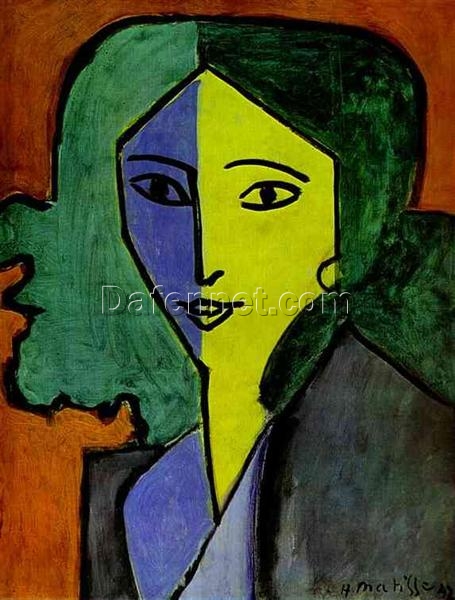 Henri Matisse Inspired Portrait – Portrait of Lydia Delectorskaya – Expressionist Oil Painting