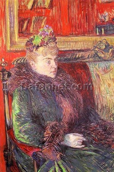 Henri de Toulouse-Lautrec – “Portrait of Madame de Gortzikolff” – 1893 Post-Impressionist Oil Painting