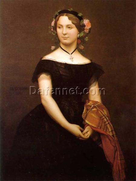 Portrait of Mille Durand – 1854 by Jean-Léon Gérôme | Academicism Oil Painting