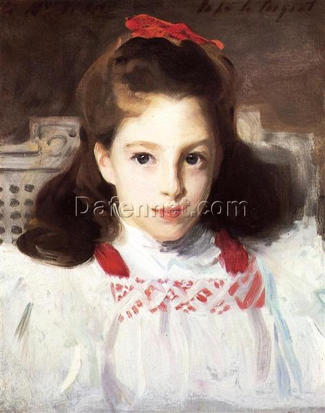 John Singer Sargent ‘Portrait of Miss Dorothy Vickers’ Realism Portrait – Fine Art Reproduction on Canvas