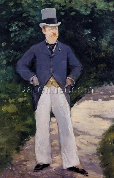 Oil Painting Inspired by Edouard Manet’s Portrait of Monsieur Brun – Classic Impressionist Portrait Art