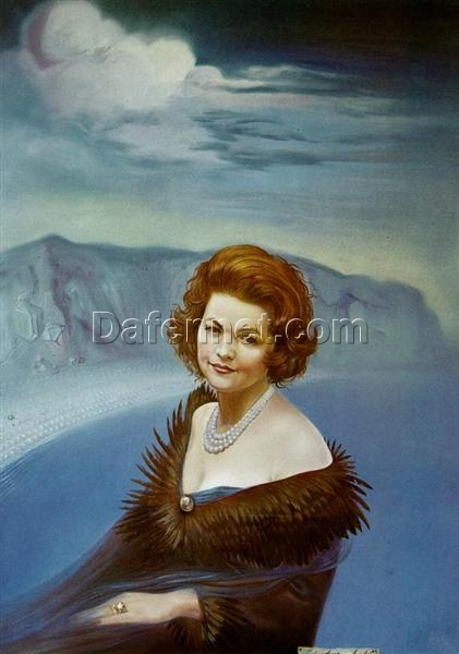 Portrait of Mrs. Ruth Daponte” Inspired by Salvador Dali – Surrealist Realism Oil Painting on Canvas