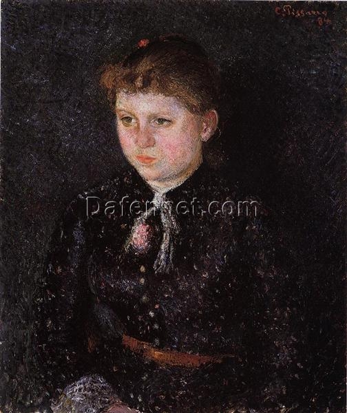 Portrait of Nini” (1884) by Camille Pissarro – Neo-Impressionist Oil on Canvas