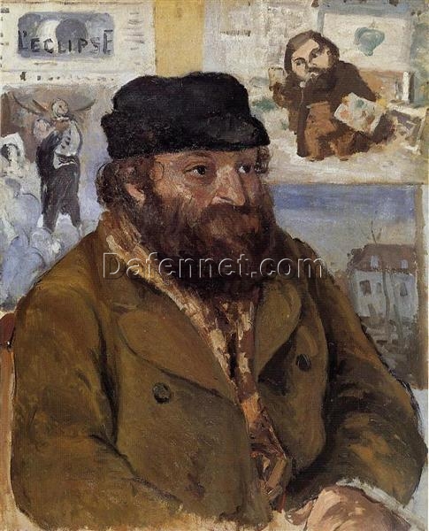 Portrait of Paul Cézanne” (1874) – Iconic 19th Century Oil Painting by Camille Pissarro