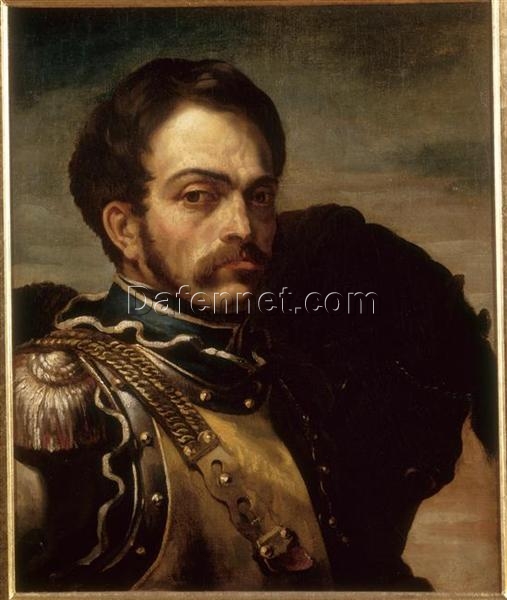 Romanticism Military Art: Portrait of a Carabinier by Théodore Géricault – Oil Painting Reproduction